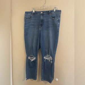 AE stretch mom jeans SHORT